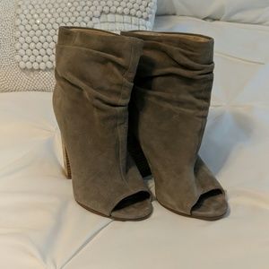 Grey slouchy ankle boots